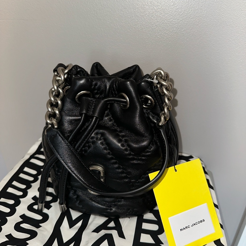 Marc Jacobs Black Quilted Bucket Bag